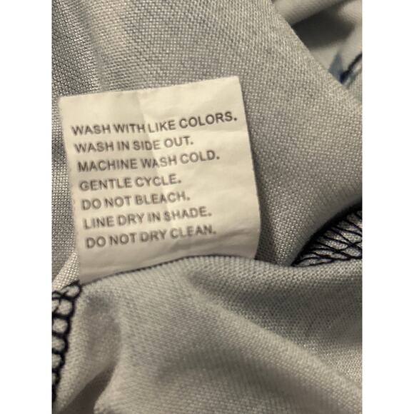 EUC Women's Plus Summer Pajamas 2 Piece Blue/White Long Pants Size 2XL - Picture 3 of 4